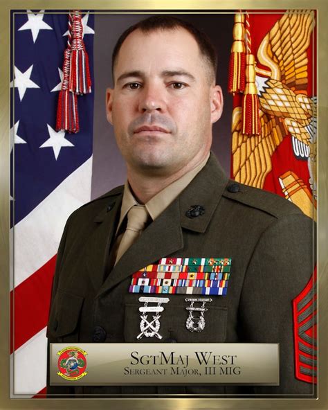 Sergeant Major Michael J West Marine Corps Base Camp Butler Biography