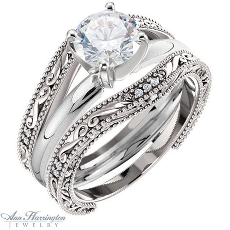 If you buy it from a mall store, chances are you'll get a low quality diamond (but a not so bad price).if you shop online at james allen, for the same price, you'll get a much better quality!. 14k White Gold .05 ct tw Diamond Antique Style Scroll ...