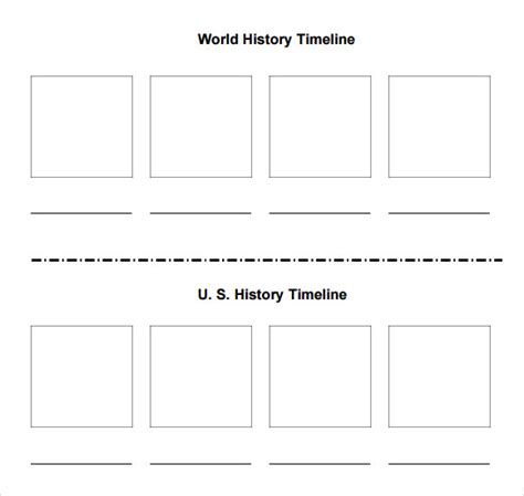 Blank Horizontal History Timeline Template For Kids Netpa
