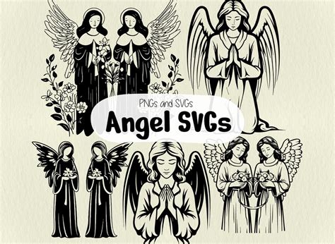 Angel Svg Bundle Angel Files For Cricut Christmas Angel Svg Design
