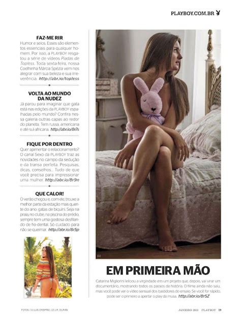 Playboy Janeiro Catarina Migliorini Famosas Brasil