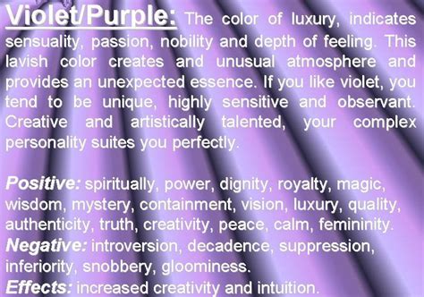Purple color psychology