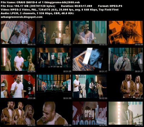 Craig david wurde am 5. Urban Groove Vob Collection: Craig David - 6 of 1 Thing (2008)