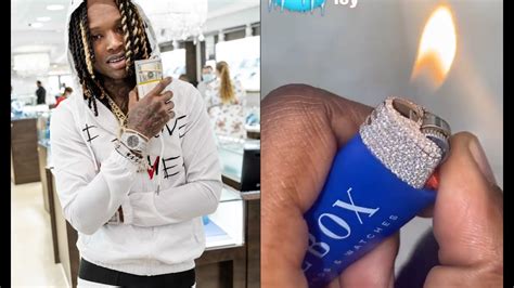 King Von Spends 3k To Buss Down His Lighter With Diamonds Youtube