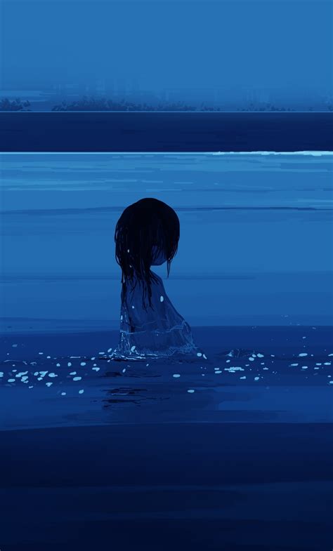 1280x2120 Resolution Girl In Water Anime Iphone 6 Plus Wallpaper