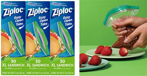 From the zip seal to the bottom of the bag ). Amazon: Ziploc Sandwich Bags, XL, 90 ct - MyLitter - One Deal At A Time