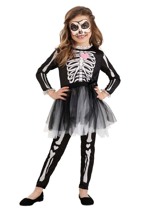 Skeleton Dress Kids Costume