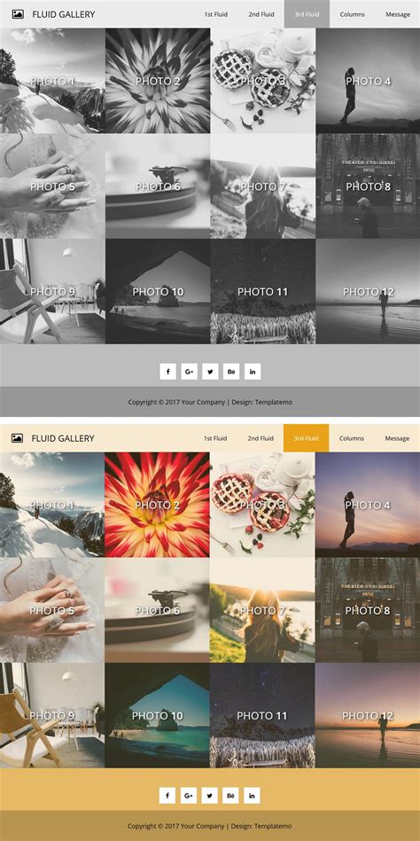 Full Width Image Gallery Html5 Css3 Bootstrap Layout For