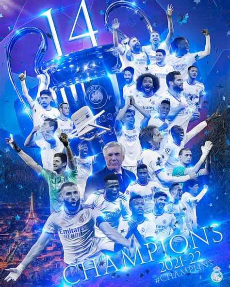 Real Madrid Uefa Champions League Champions 2022 Wallpapers Wallpaper