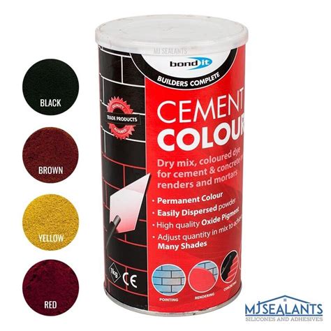 Bond It Powdered Cement Dye Colourant Pigment Colour Black Red Brown