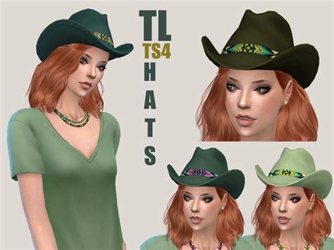 The Sims Resource Western Hat Series Green