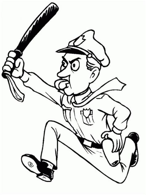 Come up with top hats, a sheriff's hat, a cowboy hat, a pilgrim's hat, a clown hat, a sombrero, and some pointy witch and wizard's hat. Printable Policeman Coloring Pages | Cartoon coloring ...