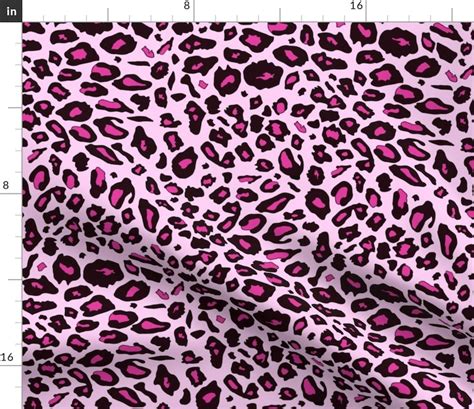 Pink Leopard Print Fabric Pink Leopard Print Pattern By Etsy Australia