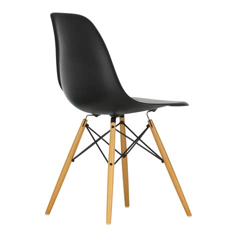 Charles & ray eames material: Eames Plastic Side Chair DSW Deep Black 12 Ash Honey Tone ...