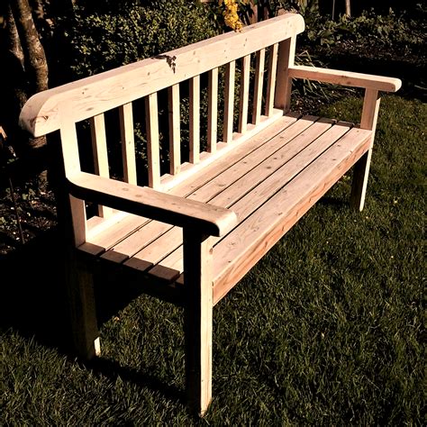 Garden Bench Seat Natural Wood Traditional Rustic Country Cottage Outdoor Garden Furniture