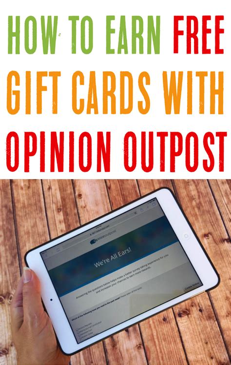 One participant will be chosen at random and i will send a £10 amazon gift card. Opinion Outpost How it Works (Earn Free Gift Cards) - Never Ending Journeys