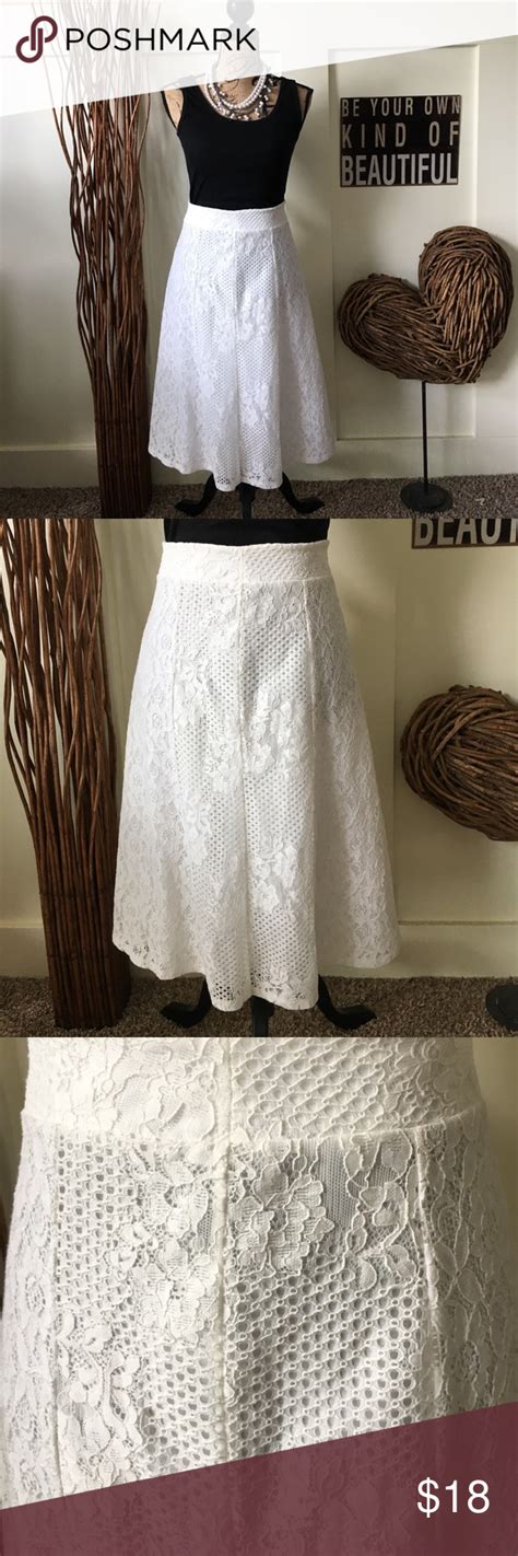 Beautiful Lined White Lace Skirt White Lace Skirt Lace Skirt Skirts