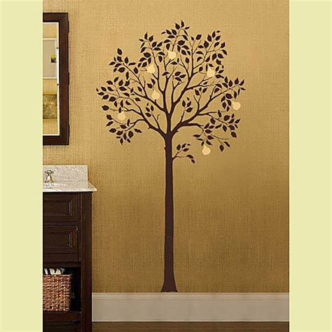 Large Fruit Tree Stencil Reusable Wall Stencils For Diy Etsy Mural