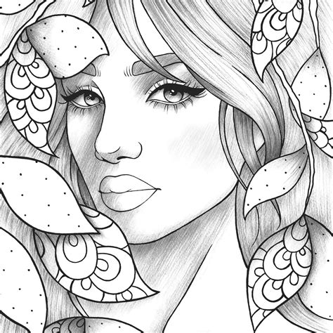 girl coloring pages for adults samuelinfirmier