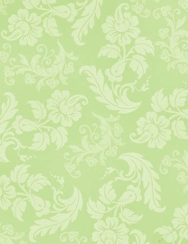 Light Green Elegant Floral Pattern A4 Size Digital Paper Background