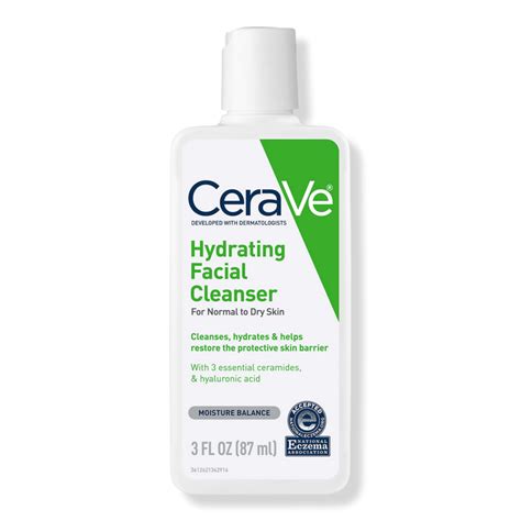 Travel Size Hydrating Face Wash For Sensitive And Dry Skin Cerave