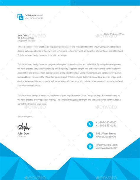 The presentation can appear at the left or right margins or be centered on the page. Corporate Letterhead Bundle 2 in 1 | Letterhead, Fitness ...