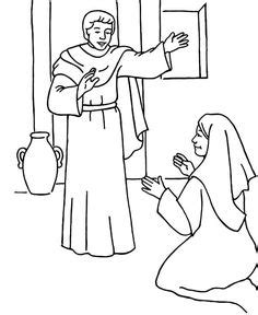 Matthew implies that he lived in bethlehem, whereas. Angel Appears to Mary and She Bow Under Him Coloring Pages ...