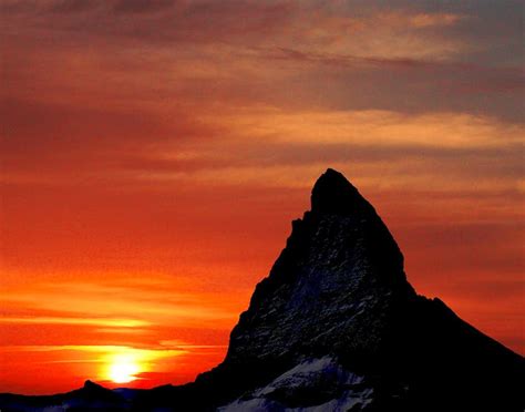 Sunset At Matterhorn Photos Diagrams And Topos Summitpost