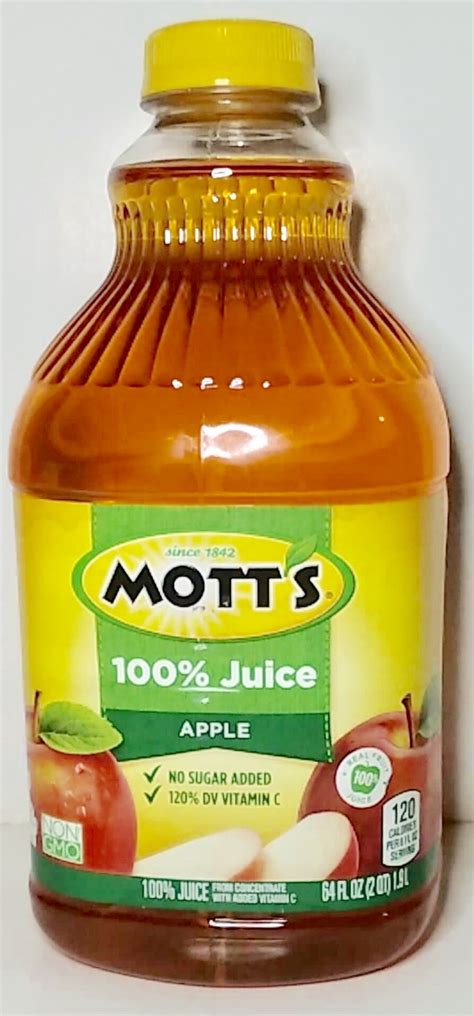 Motts Apple Juice 100 Real Fruir Juice Drink 946 Ml Has No Sugar
