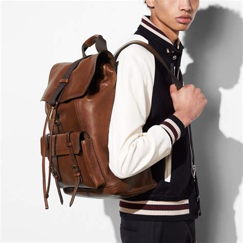Coach Mens Leather Backpacks Bleecker Backpack In Leather Best