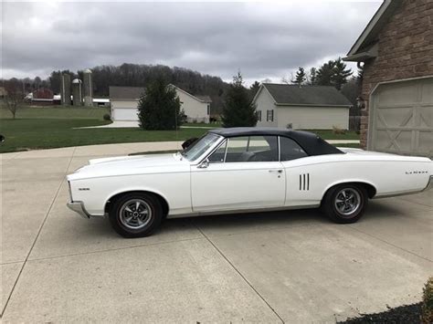 1967 Pontiac Lemans White 2 Door Convertible 326 Automatic For Sale