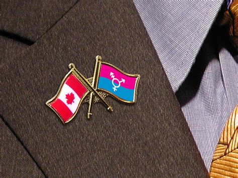 Canada Transgender Cross Pin Crossed Flag Pin Friendship Pin