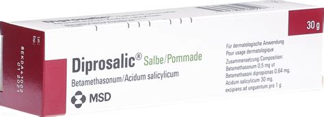 Diprosalic ointment contains two active ingredients, betamethasone dipropionate and salicylic acid. Diprosalic Salbe 30g in der Adler Apotheke