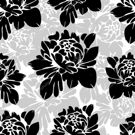 Abstract Black And White Flower