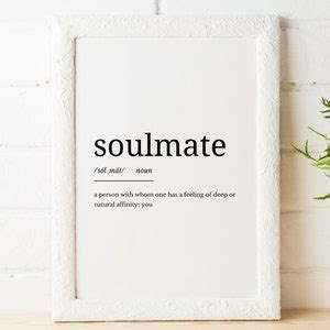 Soulmate Definition Printable Art Soulmate Quote Digital Art Soulmate