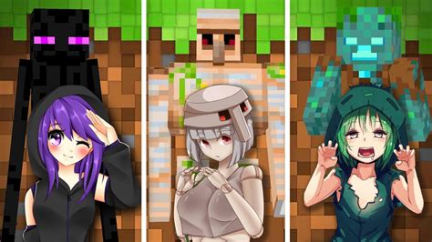 Minecraft MOBS And Their ANIME Versions YouTube