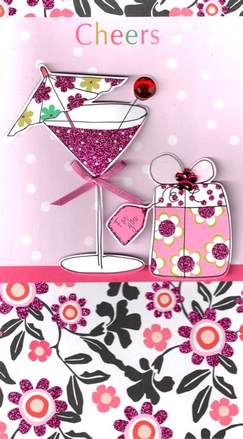 Maybe you would like to learn more about one of these? Cheers Pretty Happy Birthday Greeting Card | Cards | Love ...