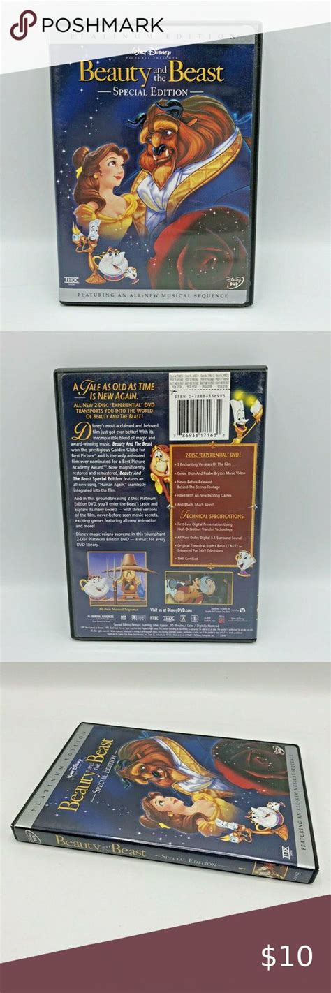 Walt Disney Beauty And The Beast Platinum Special Edition 2 Disc Dvd In