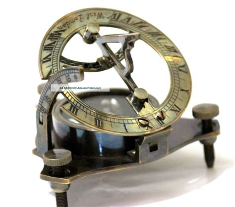 nautical antique solid brass sundial compass maritime west london compas