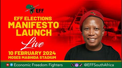 Cic Julius Malema Addresses Eff Manifesto Launch Youtube