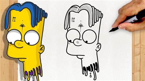 Como Desenhar O Bart Simpson Igual Ao Rapper Xxxtentacion Youtube