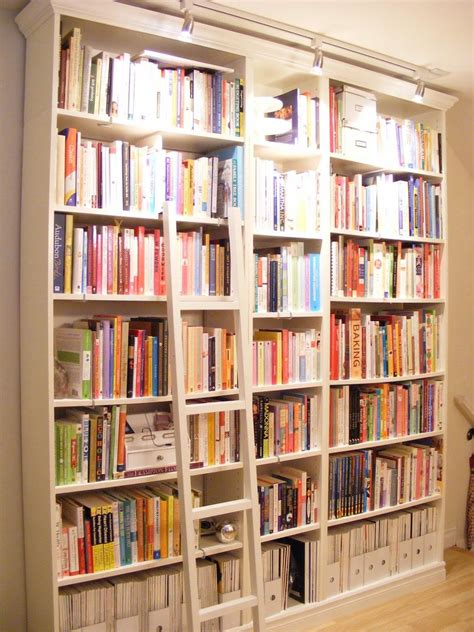 Large Library Ladder Ikea For Your Wall Unit Bookcase ... Hoghem wall shelf white 22 1 2x73 5 8 in 2020 ladder shelf.