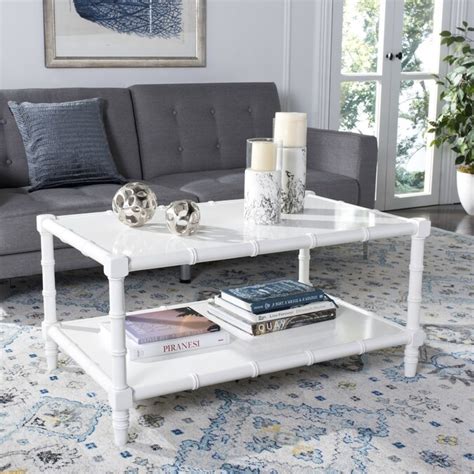 Safavieh Noam White Wood Coffee Table In The Coffee Tables Department