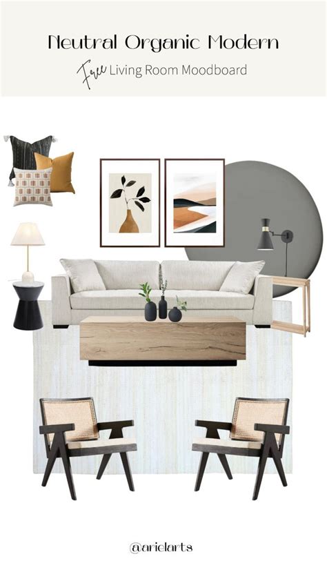 Organic Modern Living Room Moodboard In 2023 Organic Modern Living