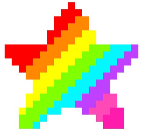 Rainbow Star Pixel Art Maker