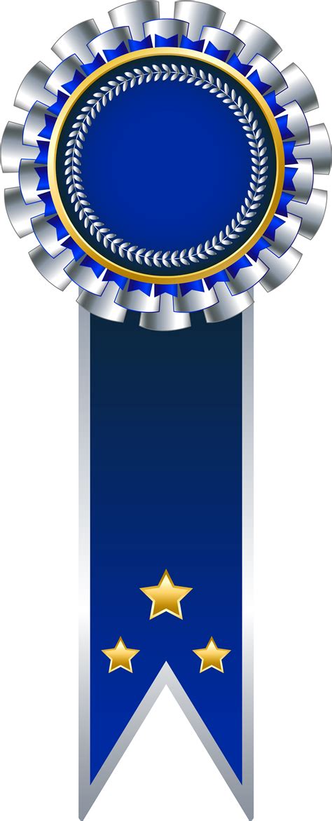 Blue Award Rosette Png Clipar Image Ribbon Png Blue Ribbon Award 323