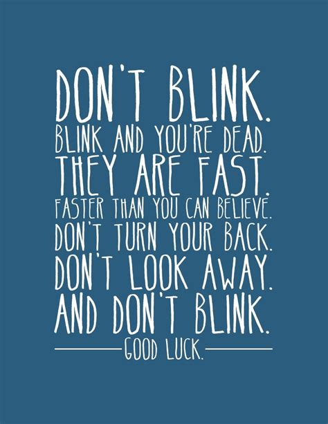 If you're looking for dr. Blink Doctor Who Quotes. QuotesGram