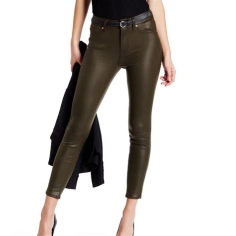 For All Mankind Jeans For All Mankind High Waist Faux Leather