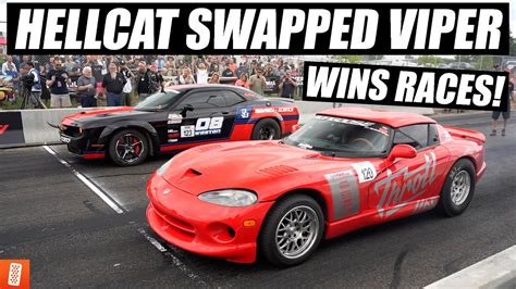 Worlds First Hellcat Redeye Swapped Dodge Viper At Roadkill Nights