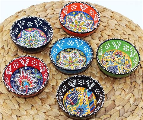 Heracraft Decorative Turkish Ceramic Bowl Set Of 6 Serving 315 8cm